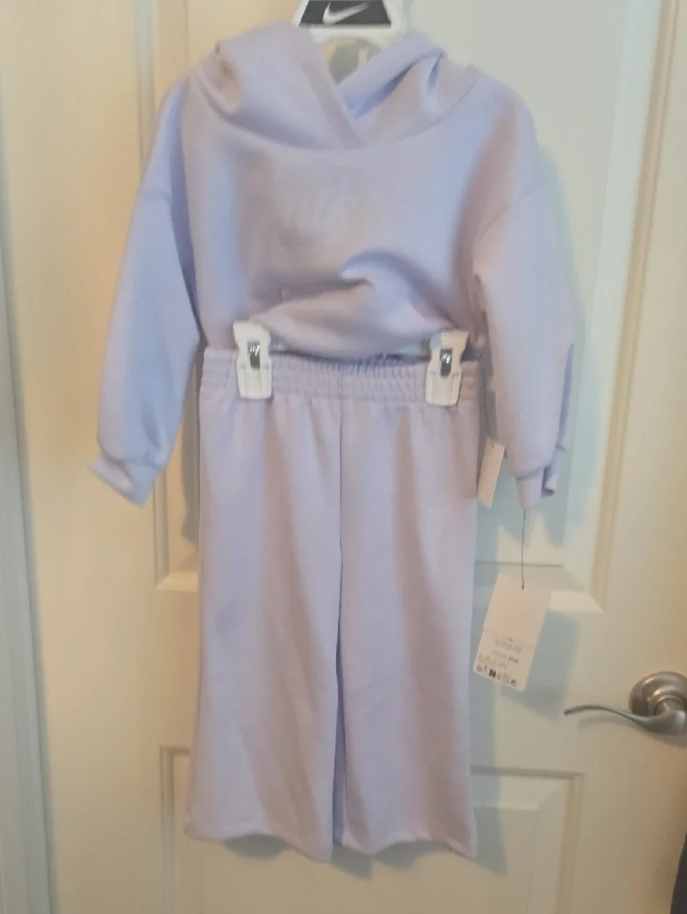 Nike Kids' Lavender Sweatshirt & Wide-Leg Joggers Set
